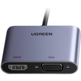 تصویر تبدیل USB 3.0 به HDMI و VGA یوگرین مدل 20518 UGREEN CM-449 USB 3.0 To To HDMI / VGA / 20518