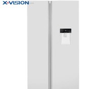 تصویر یخچال فریزر طرح ساید بای ساید ایکس ویژن مدل TS666-AGD X.VISION SIDE BY SIDE REFRIGERATOR TS666-A