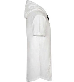 تصویر تی شرت مردانه ورزشی کلاهدار مدل TS1950 W سفید 1991 اس دبلیو 
