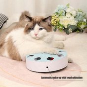 تصویر اسباب بازی ربات چرخشی بیونیک گربه cat automatic pop-up feather toy electronic