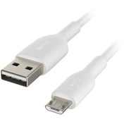 تصویر کابل شارژ سریع USB-A به Micro-USB بلکین مدل CAB005bt1MWH طول 1 متر سفید 