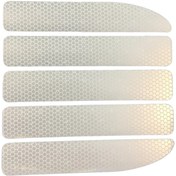 تصویر برچسب شبرنگ سپر عقب خودرو کد W5B7Y مناسب برای دنا مجموعه 5 عددی 