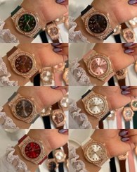 تصویر ساعت مچی زنانه هابلوت بند ژله ای نگین دار کد 98889 