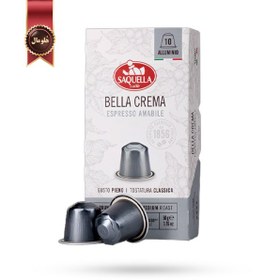 تصویر کپسول قهوه ساکوئلا Saquella مدل بلا کرما BELLA CREMA پک 10 تایی 