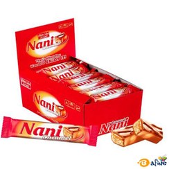 تصویر شکلات مغزدار نانی شیرین عسل وزن ۴۰ گرم بسته ۲۴ عددی 