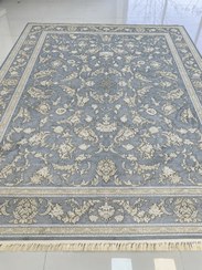 تصویر فرش ماشینی طرح ساحل ۱۲۰۰ شانه سایز ۱.۵ متر طوسی 