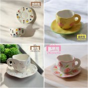 تصویر ماگ سرامیکی دفرمه طرح گل 