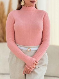 تصویر بافت یقه چین یاس کد 7510 