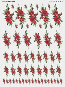 تصویر ترانسفر مدل گل کد 257 