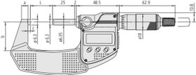 تصویر میکرومتر دیجیتالی ۲۵-۰ میلی متر میتوتویو خارج سنج ۳۰-۲۴۰-۲۹۳ Mitutoyo Digital Micrometer IP65 0-25mm, w/o Output