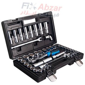 تصویر جعبه بکس 47 عددی لیکوتا مدل ALK-8002F Socket Set Licota Model ALK-8002F 1/2 inch