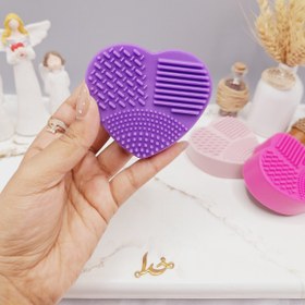 تصویر براش شور سلیکونی طرح قلب Silicone salt brush heart design