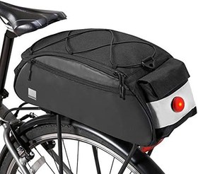 تصویر Bike Rear Cargo Bag 10L Large Capacity Bike Trunk Bag Waterproof Bicycle Pannier Bag for Cycling Luggage Accessories 