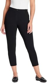 تصویر Yogipace,Belt Loops,Women&#39;s Cropped Dress Yoga Pants Capri Leggings for Work,21&#34;,Black,Size XL 