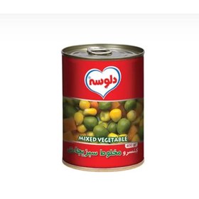 تصویر کنسرو مخلوط سبزیجات دلوسه 380 گرم 