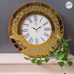 تصویر ساعت دیواری چوبی آینه ای پینار ترکیب هنر و ظرافت در خانه شما Pinar Mirror Wooden Wall Clock Combine Art and Elegance in Your Home