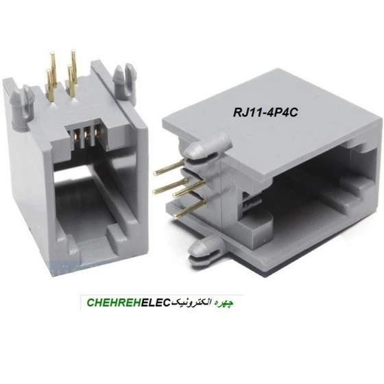 خرید و قیمت سوکت تلفنی RJ11 مادگی روبردی 4P4C | ترب