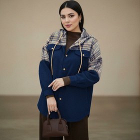 تصویر شکت کلاهدار نرگس - مشکی / فری سایز مناسب تا ۴۸ 