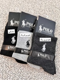 تصویر جوراب نیم ساق پولو - سرمه ای 