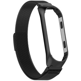 تصویر بند فلزی دستبند سلامتی شیائومی Mi Band 7 Stainless Steel Milanese Strap با قفل مگنتی 