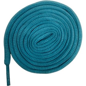 تصویر بند کتونی رنگ آبی گرد 