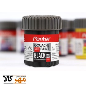 تصویر گواش تک رنگ 30 میل psnter رنگ مشکی Panter Gouache nano paint 802 30ml black