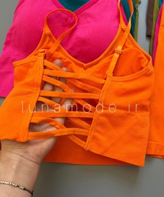 تصویر ست نیمتنه و شورتک زنانه سیملس 