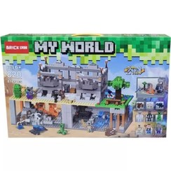 تصویر لگو 2in1 شهر ماینکرافت مدل MY WORLD برند JISI کد 820 