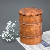 تصویر بانکه چوبی راش ارتفاع ۱۳ سانتی متر قهوه ای 