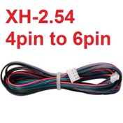 تصویر سیم استپر موتور 6 پین به 4 پین Hx2.54mm به طول 100 سانتیمتر 