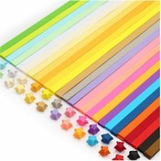 تصویر کاغذ اوریگامی ستاره‌های دوطرفه ۲۰۶۰ ورقه‌ای 