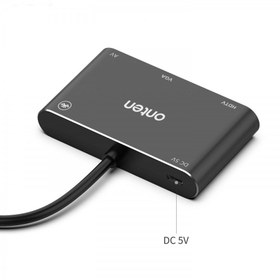 تصویر مبدل microUSB/ لایتنینگ/ USB-C به HDMI/VGA/AV اونتن مدل OTN-7858b 
