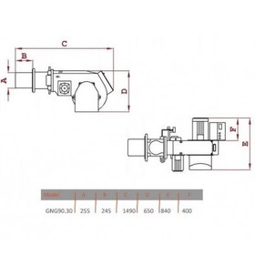 تصویر مشعل گازوئيل سوز گرم ایران مدل GNO 90/30 