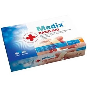 تصویر چسب زخم ضدحساسیت مدیکس بسته ۱۰۰ عددی Medix anti-allergic bandage 100 Piece