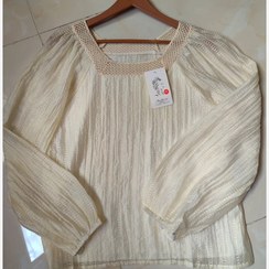 تصویر بلوز مجلسی آستین پف دار زنانه و دخترانه خاص سایز مدیوم 