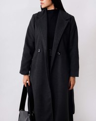 تصویر پالتو فوتر طرح چشمه رنگ ذغالی سایز ۱ و ۲ 