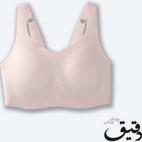 تصویر نیمتنه ورزشی بروکس Brooks underwire صورتی کمرنگ BROOKS UNDERWIRE