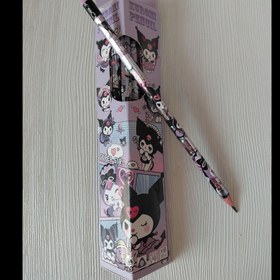 تصویر مداد مشکی کرومی سه گوش 