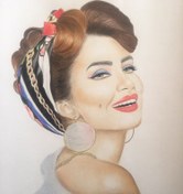 تصویر سفارش نقاشی چهره با مداد رنگی | طراحی چهره از روی عکس 