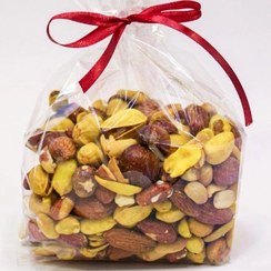 تصویر آجیل مخلوط زعفرانی - سلفون فانتزی / 500 mixed nuts