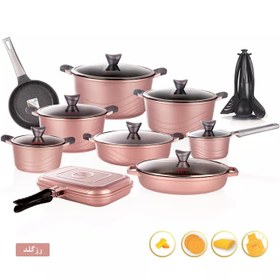 تصویر سرویس قابلمه گرانیتی کاندید مدل اوشن (30 پارچه) Candid Granite Osean Cookware Set 30 Pieces