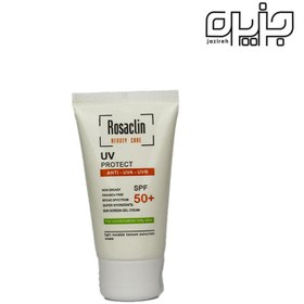 تصویر کرم ضد آفتاب بی رنگ رزاکلین مخصوص پوست چرب و مختلط SPF50 حجم 40 میل 