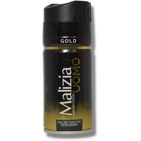 تصویر اسپری بدن مالزیا مردانه اسکای گلداومو 150 میل Malizia gold Uomo Spray For Men 150ml