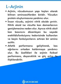 تصویر قرص آرژینین ۱۰۰۰ میل گرم Microbiome - بسته ۶۰ عددی 