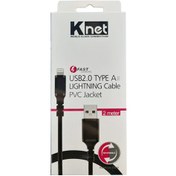 تصویر کابل تبدیل USB به لایتنینگ کِی نت طول 2 متر lightning-knet-2m