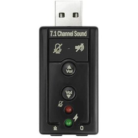 تصویر تبدیل کارت صدا 7.1 USB ولوم دار 7.1 Volume USB Sound Card Conversion