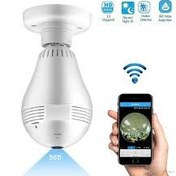 تصویر دوربین بیسیم لامپی مدل V380 ا Lamp wireless CCTV - Model V380 