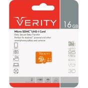 تصویر کارت حافظه وریتی مدل U106 ظرفیت ۱۶ گیگابایت کلاس ۱۰ سرعت ۹۵MB/s 