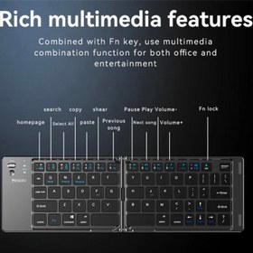 تصویر کیبورد تاشو بی سیم یسیدو مدل KB27 