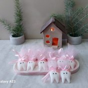 تصویر گیفت جشن دندونی نوزار مدل دخترانه و پسرانه بسته ۲۰ عددی 